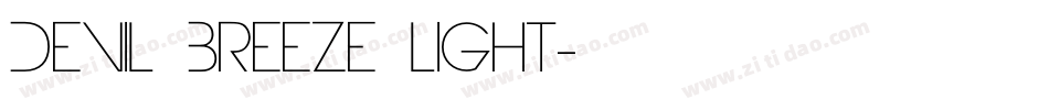 Devil Breeze Light字体转换
